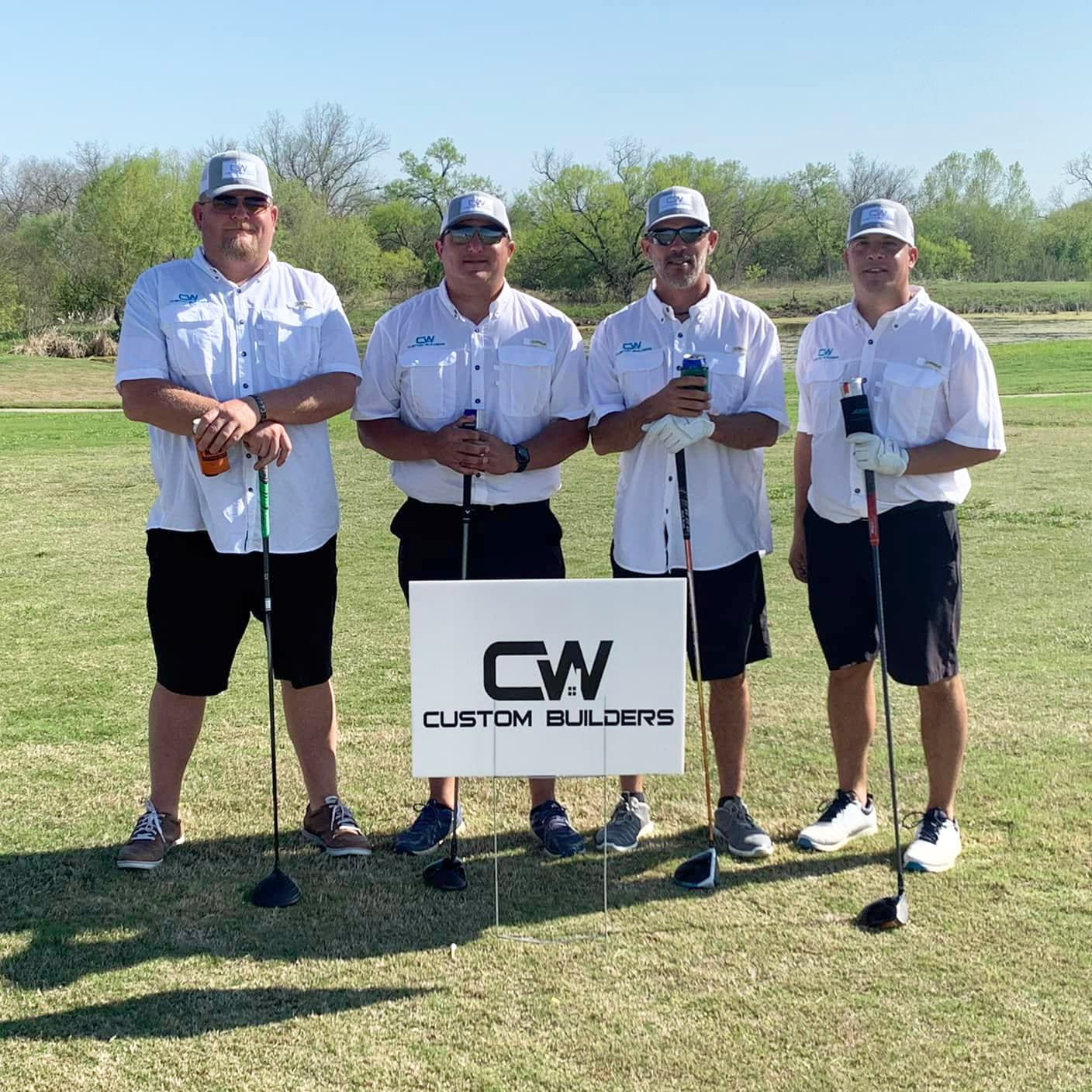 CW Custom Builders team at work on a custom home project